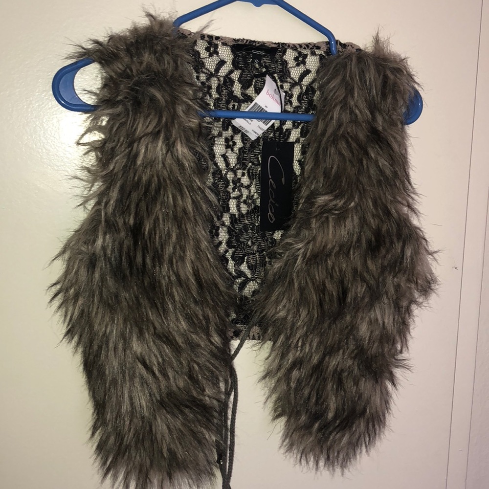 Faux fur vest